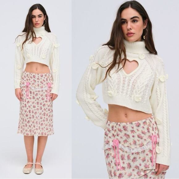 Free People Dresses & Skirts - Free People For Love & Lemons Etienne Midi Skirt Small Cottage Coquette Dainty